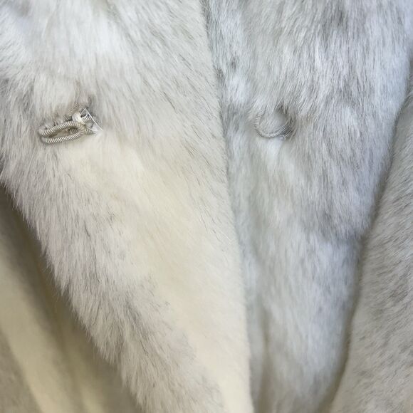 Mariel Heavy Thick Lined Faux Fur Coat Made in USA Vintage Size 14 Striped EUC - Picture 4 of 10